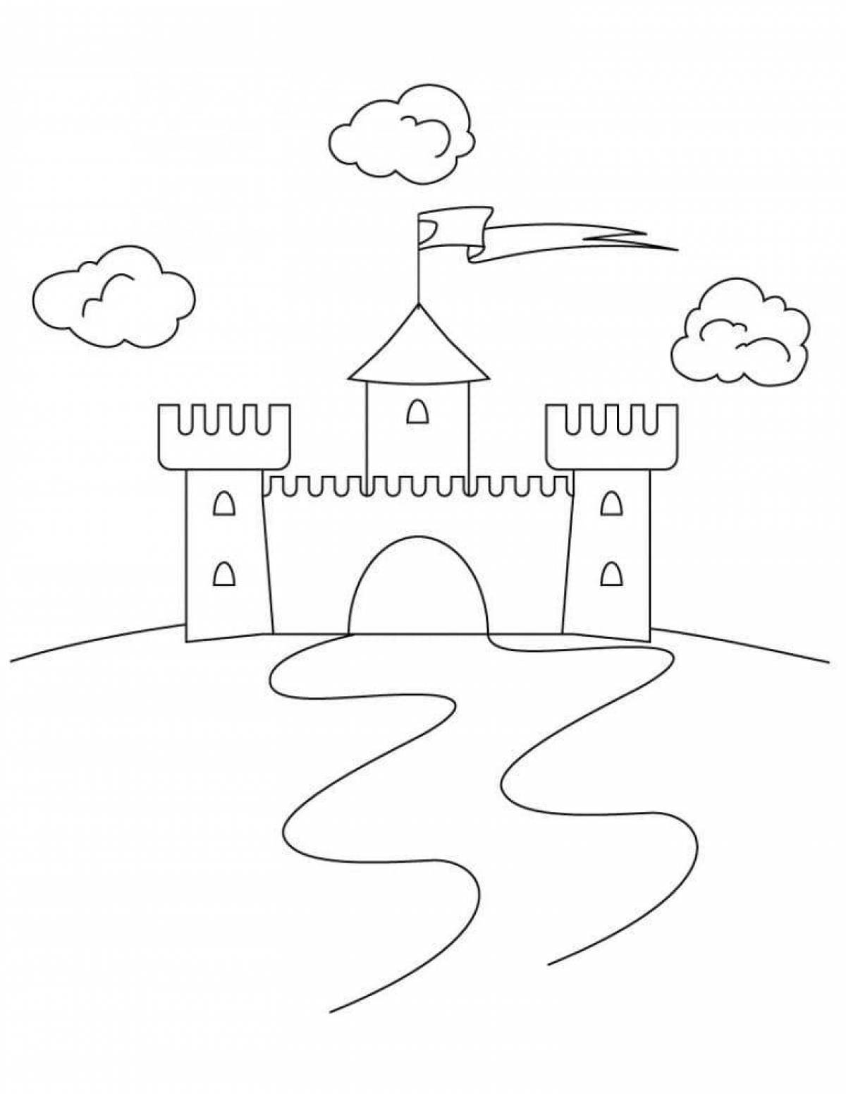 Great fortress coloring pages for kids