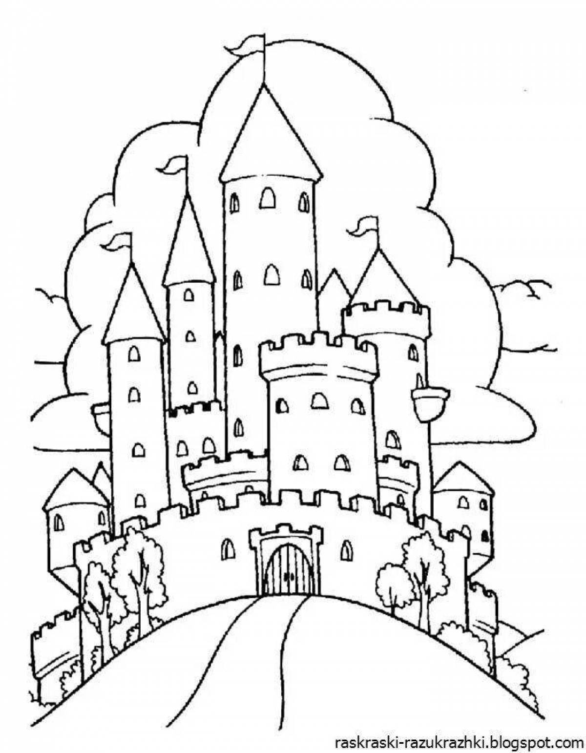Exciting castle coloring book for kids