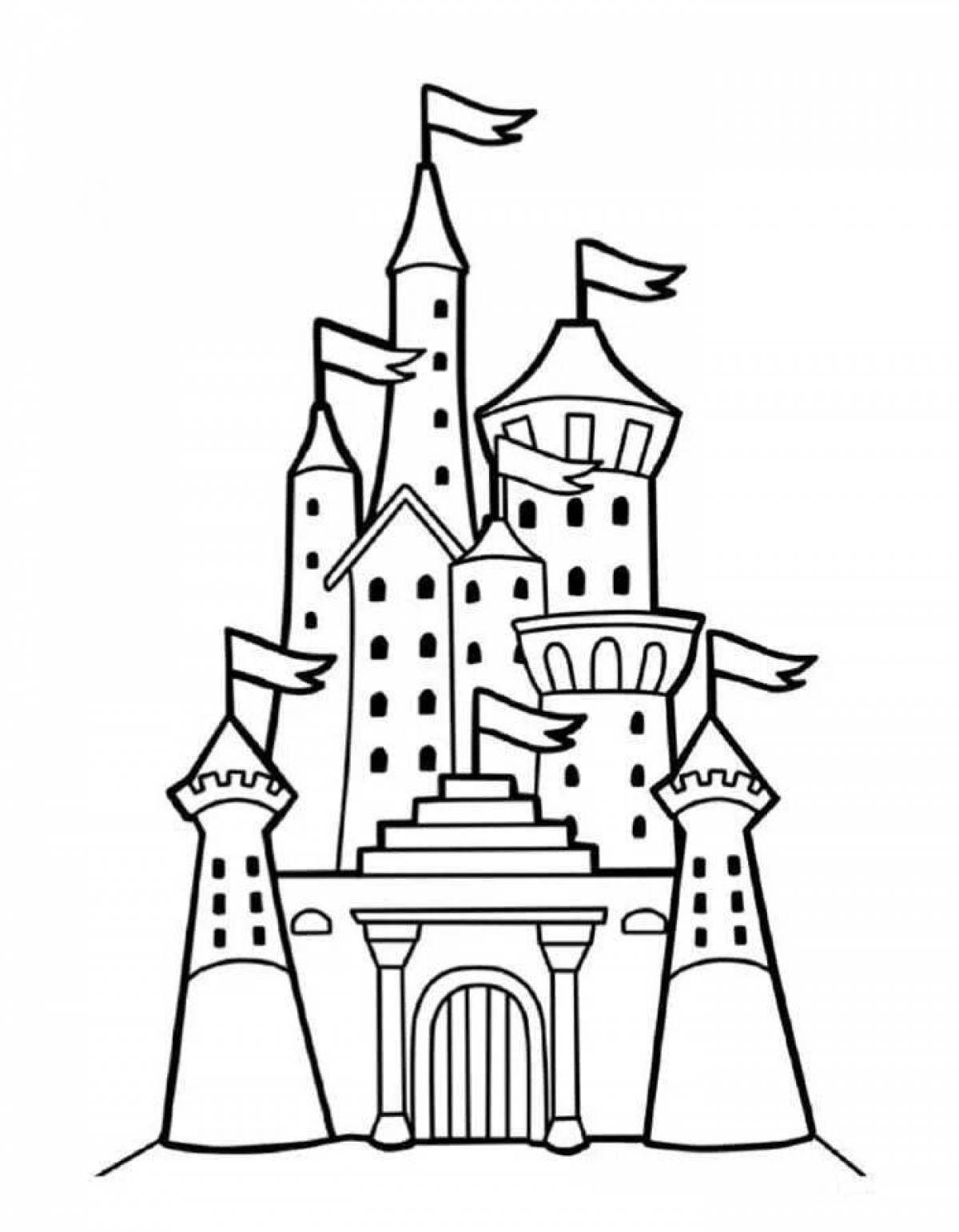 Раскраска Манящая крепость раскраски для детей