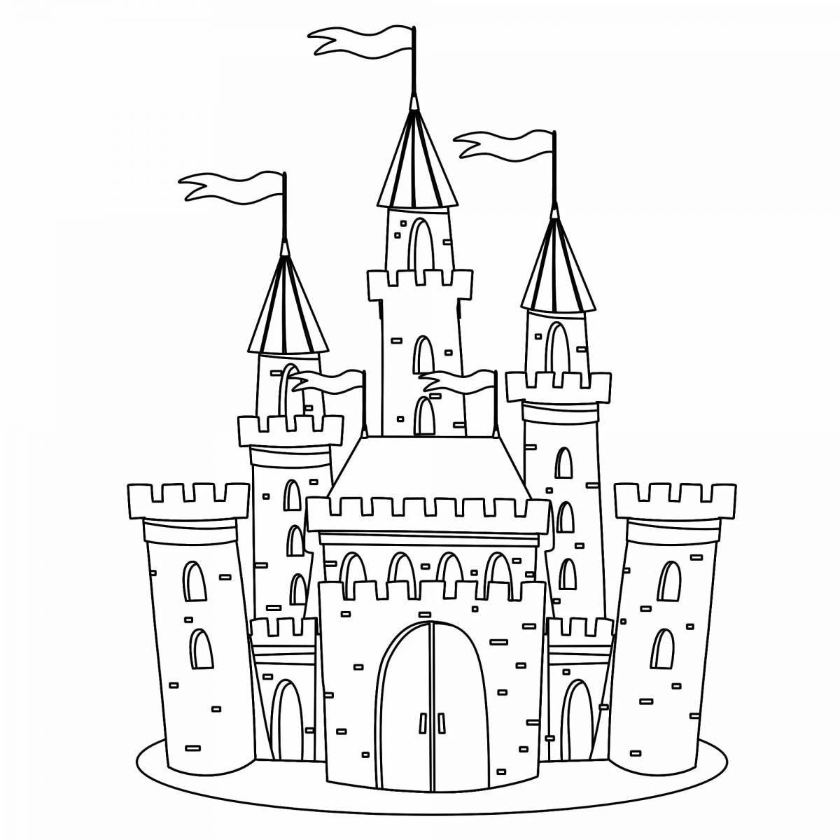 Coloring for children playful fortress