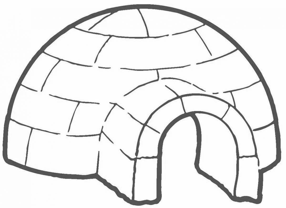 Adorable igloo coloring book for kids