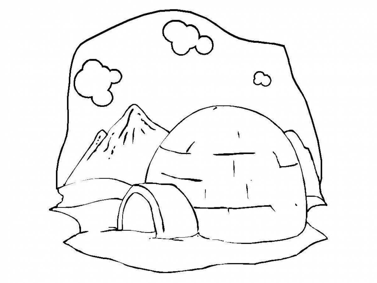 A wonderful igloo coloring book for babies