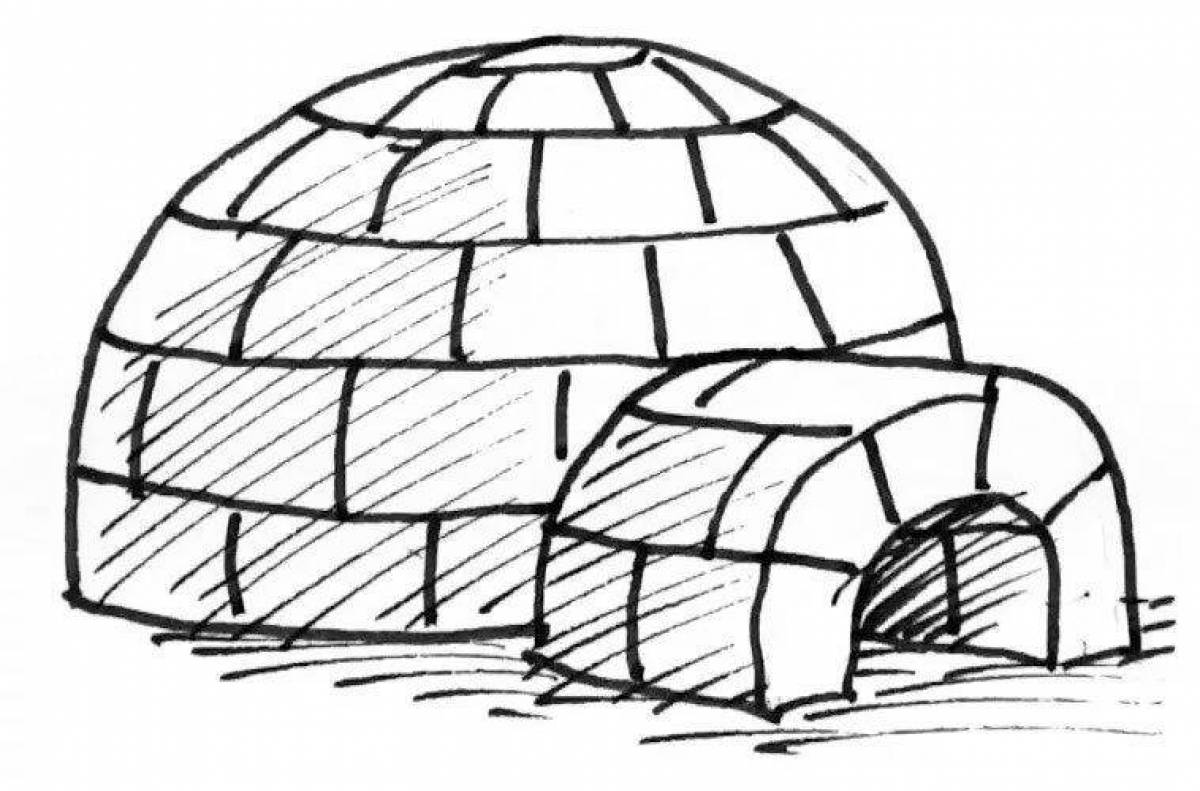 Exquisite igloo coloring book for the little ones
