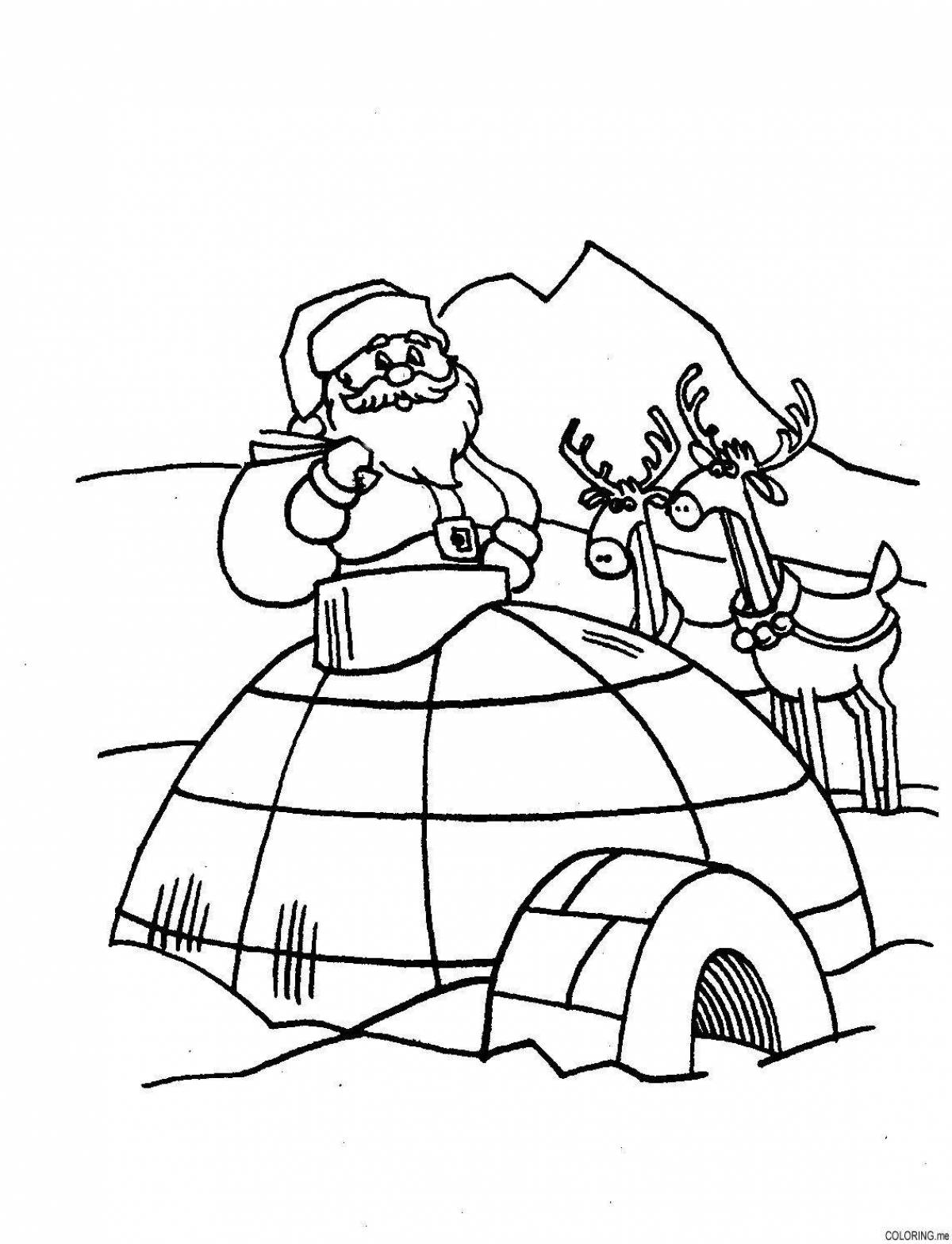 Animated baby igloo coloring page