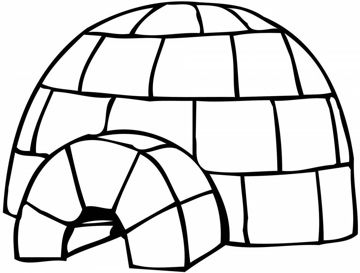 An igloo coloring book for preschoolers