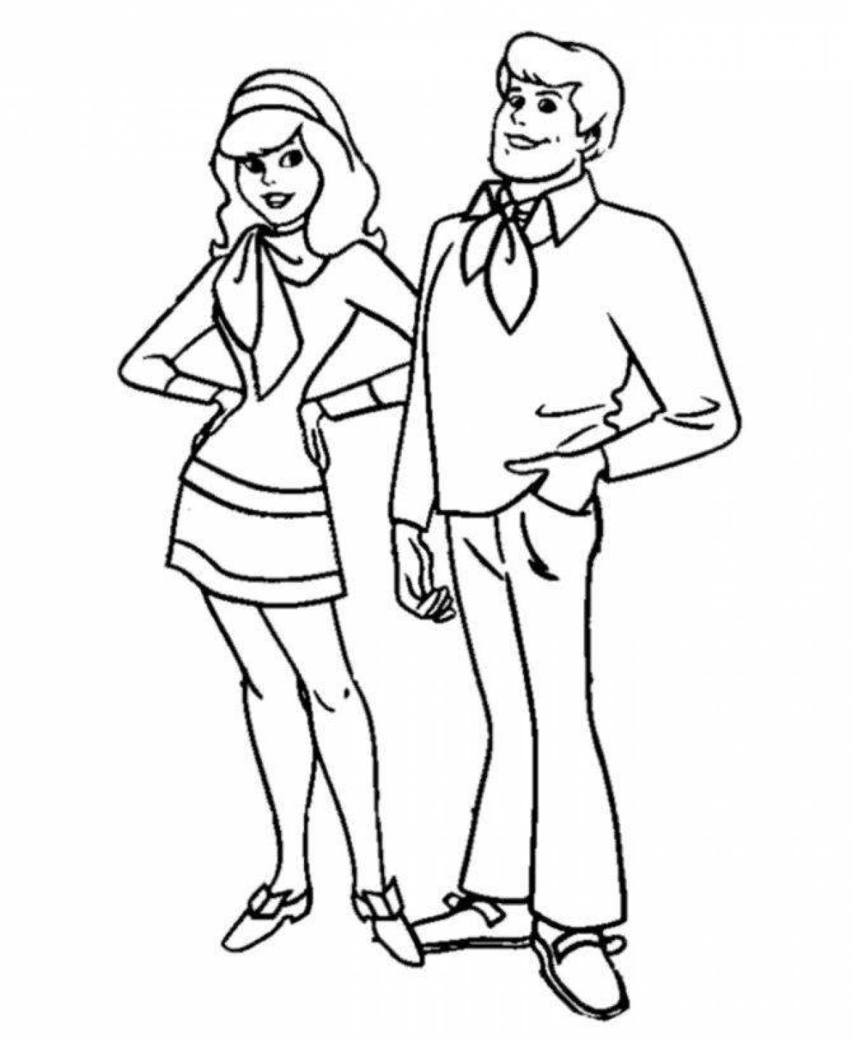 Coloring page religious wife and husband