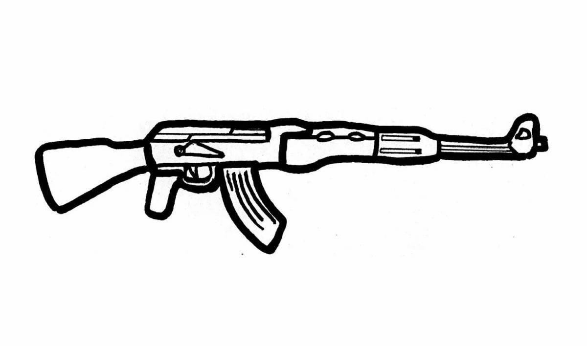 Fun coloring ak 47 automatic