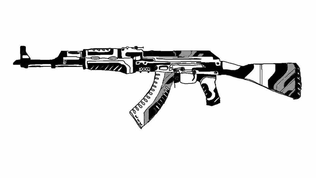 Автоматическая раскраска grand ak 47