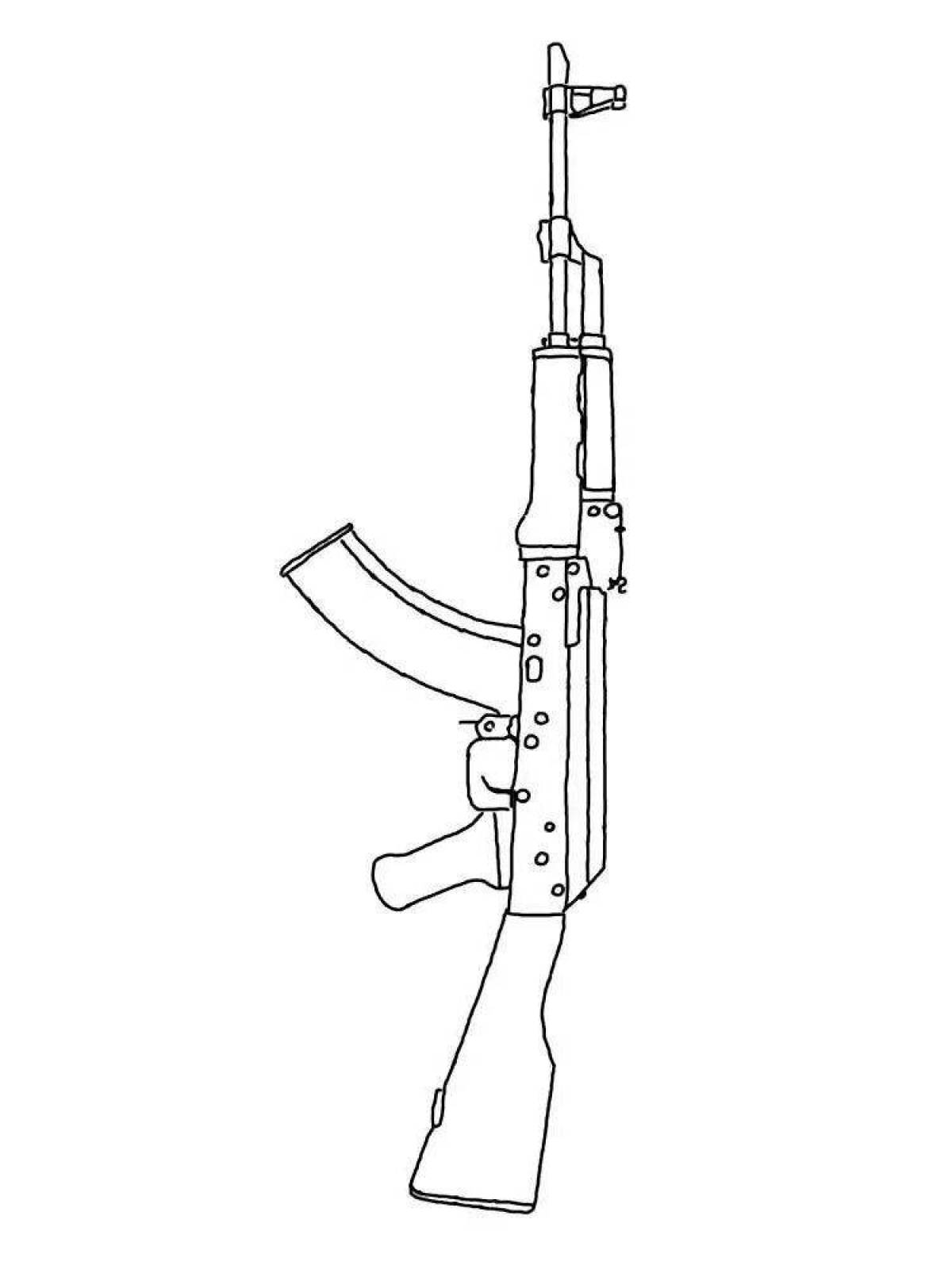 Поразительный ak 47 automatic раскраска