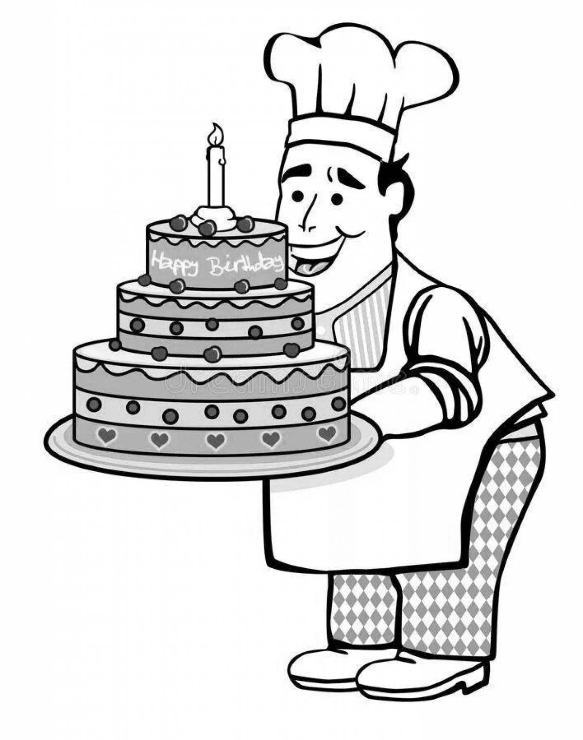 Fun confectionery coloring book for kids