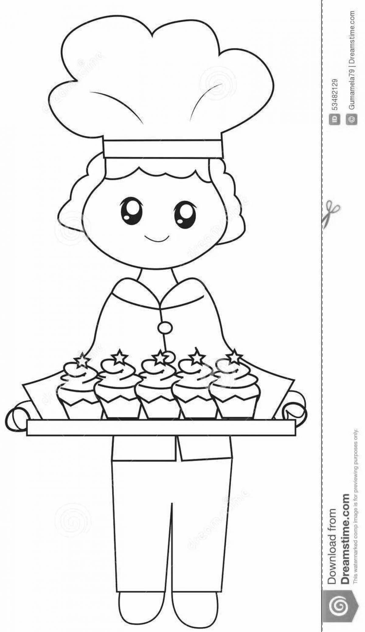 Fancy confectionery coloring book for kids