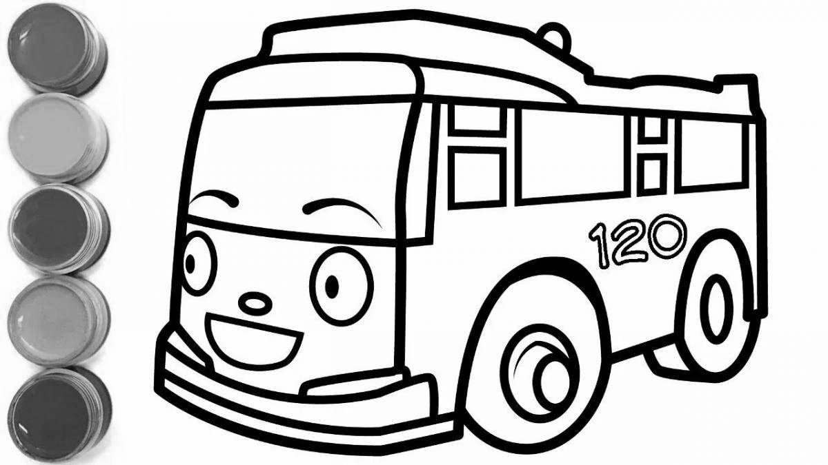 Tayo's magical little bus coloring page