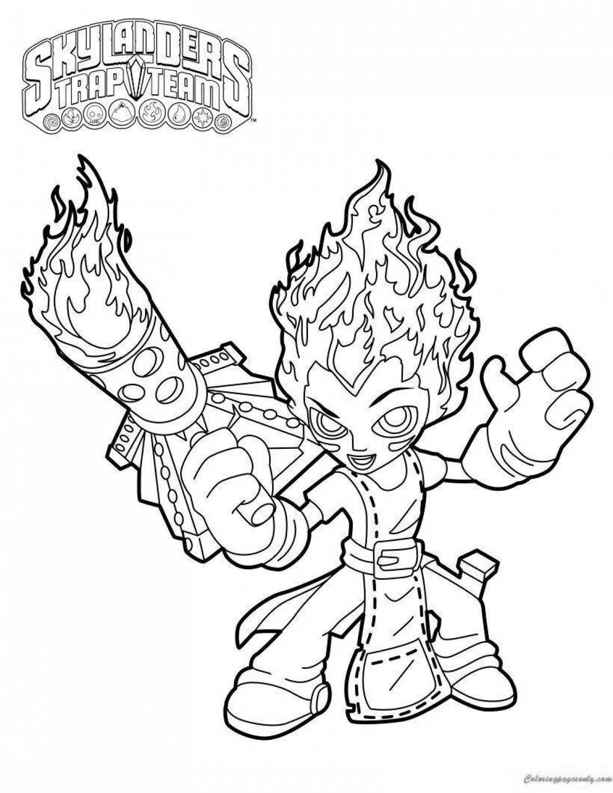 Spike dark lord scary coloring book