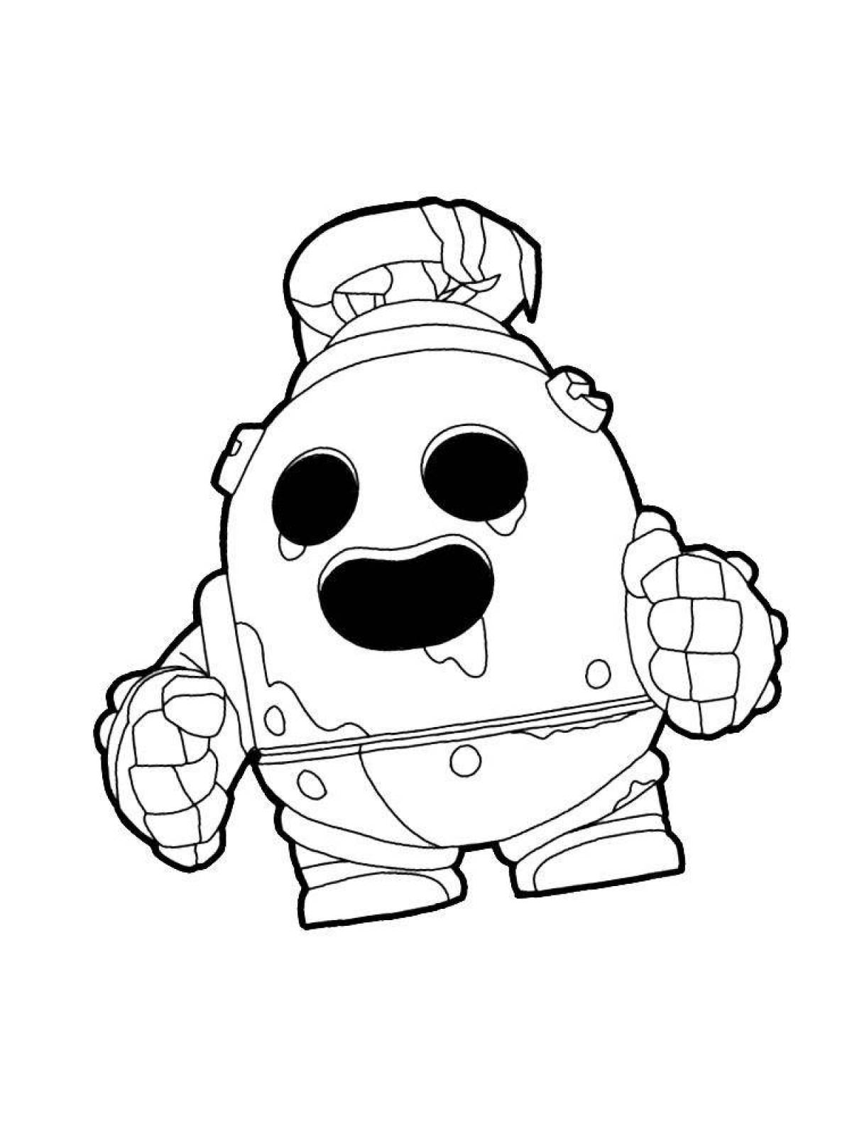 Раскраска Болезненная раскраска спайк темный лорд