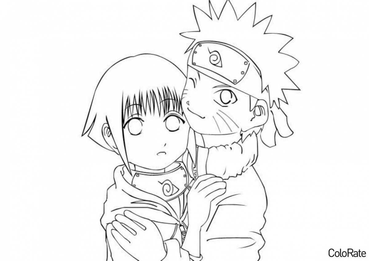 Naruto and Boruto funny coloring pages