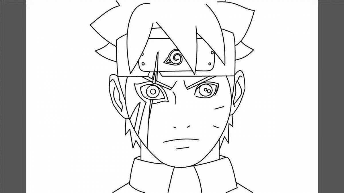 Naruto and Boruto fun coloring book