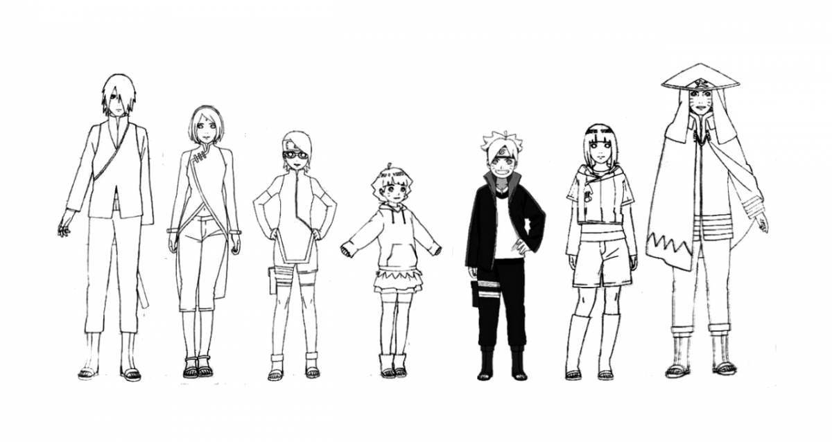 Great naruto and boruto coloring pages