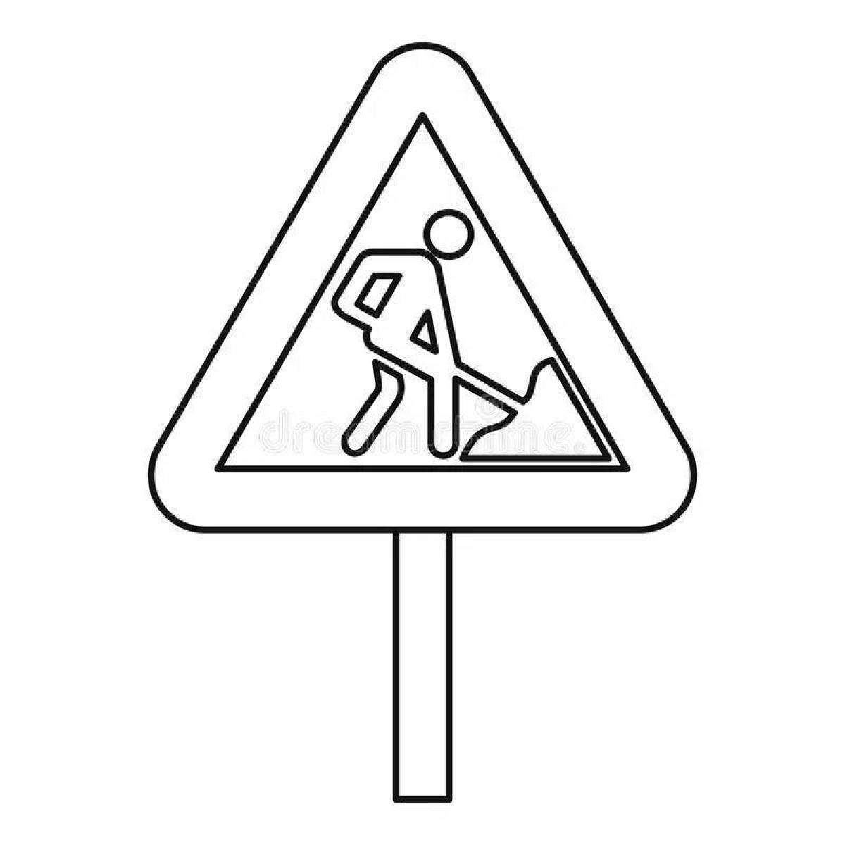 Road works sign #6