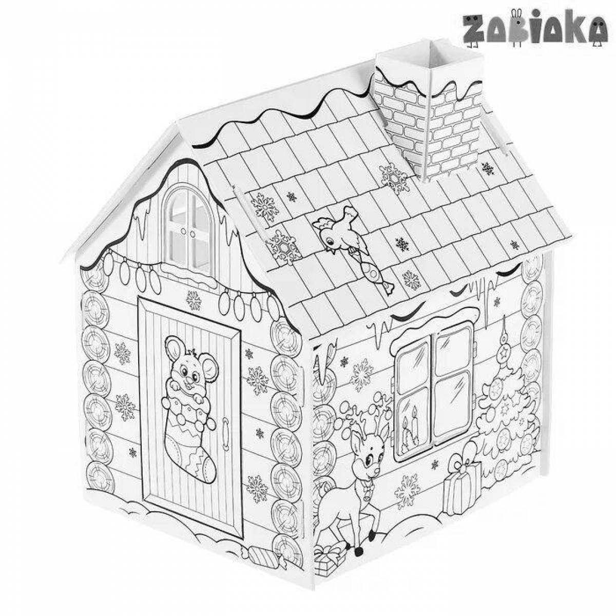 Sparkling colored ozone house cardboard