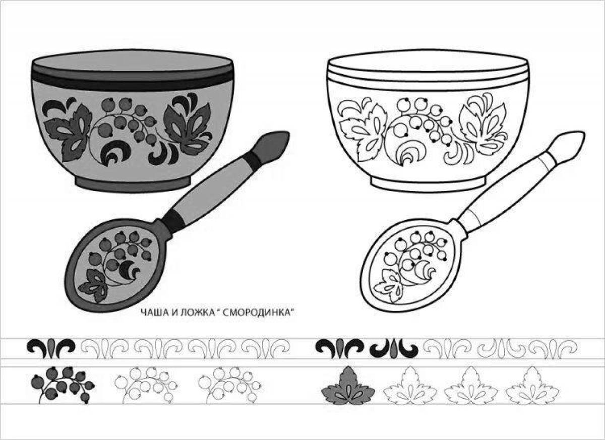 Fun painted wooden spoon coloring book