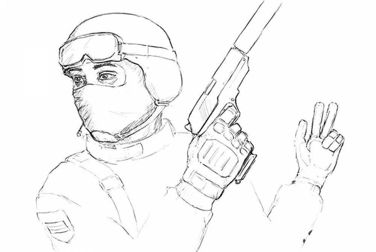 Милая раскраска для мальчиков standoff 2