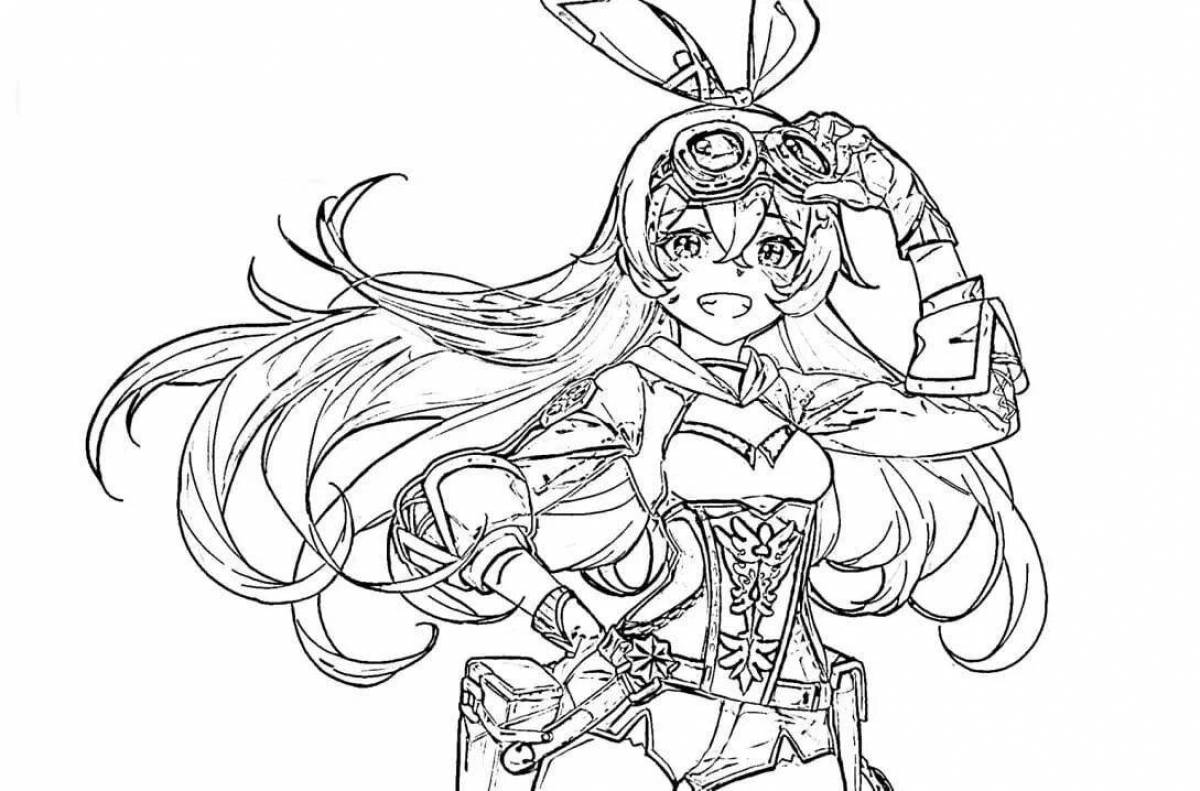 Exquisite yae miko coloring book