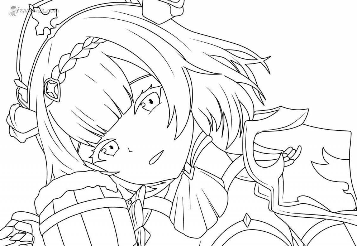 Yae miko glitter coloring book