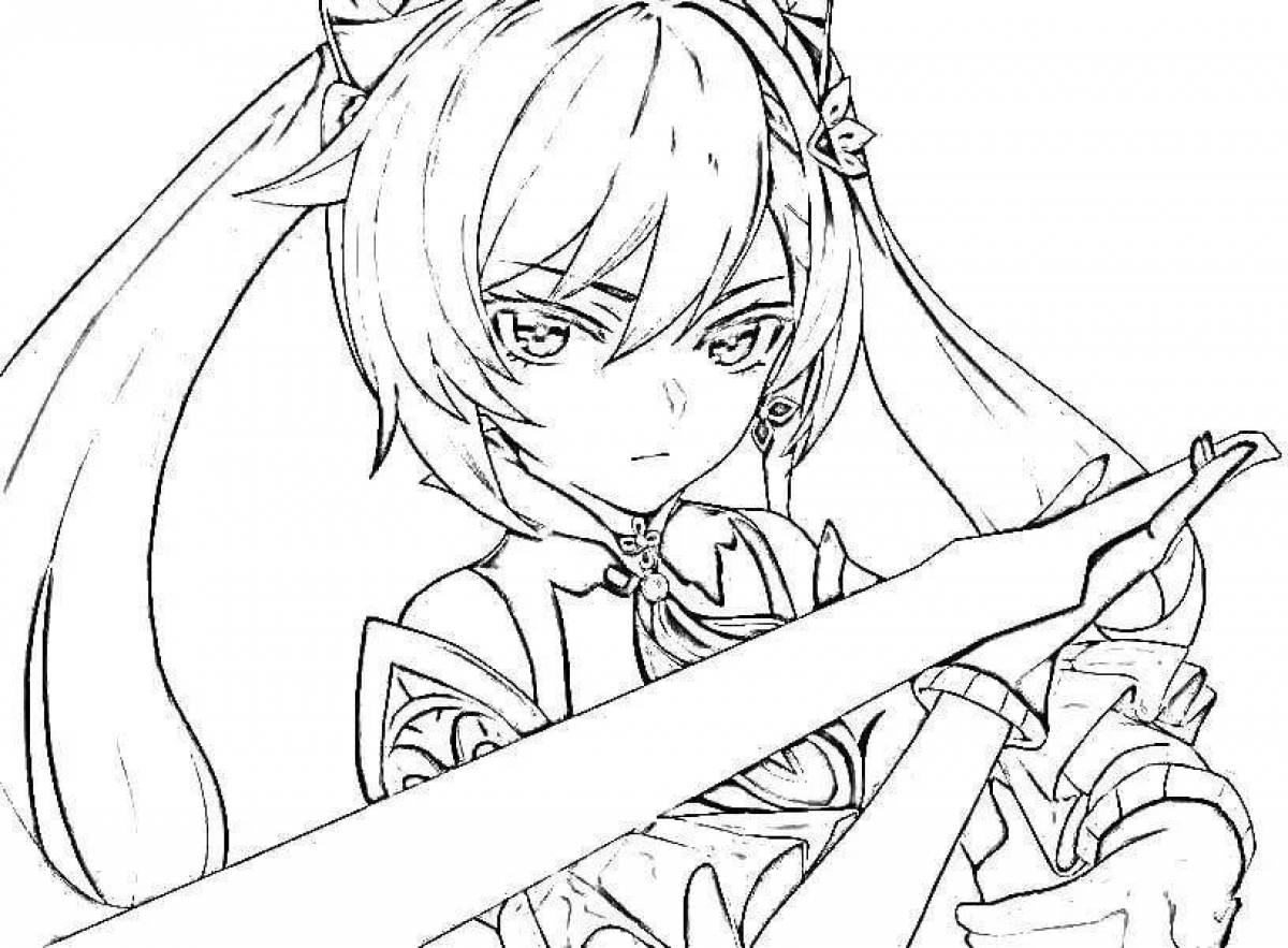 Coloring mystic yae miko