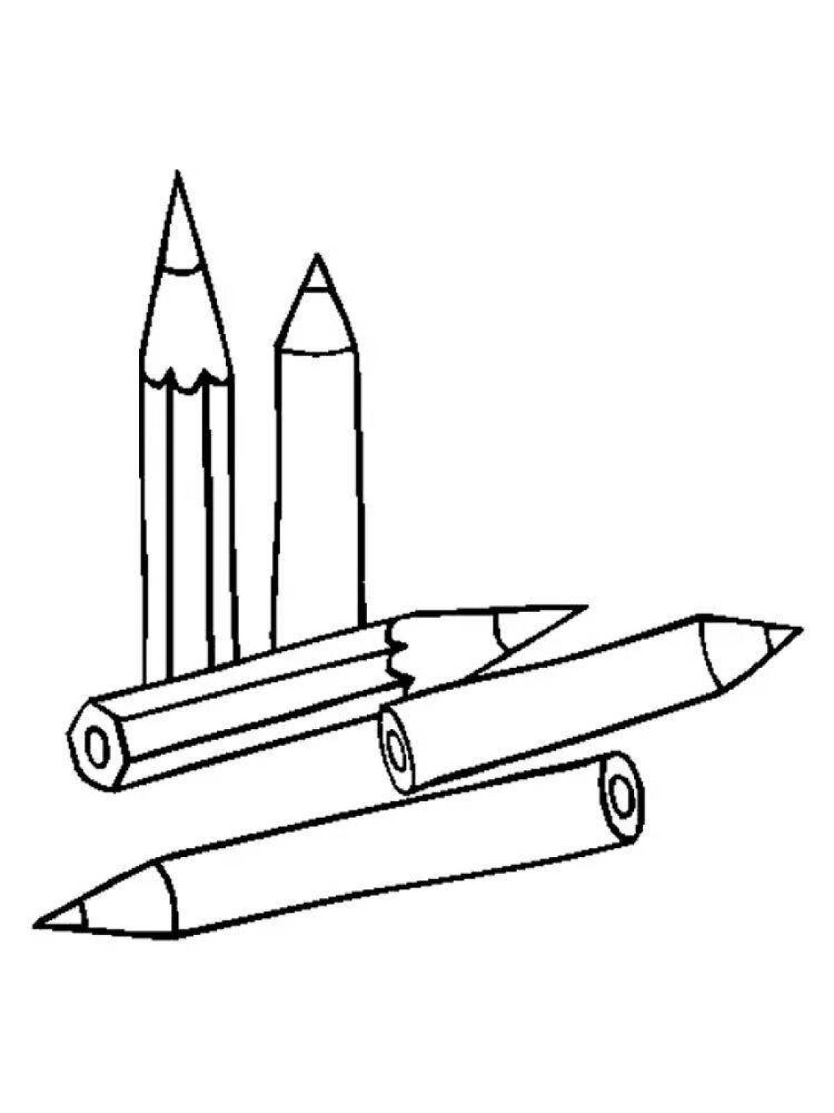 Color-explosion 2 pencils dot ru coloring page