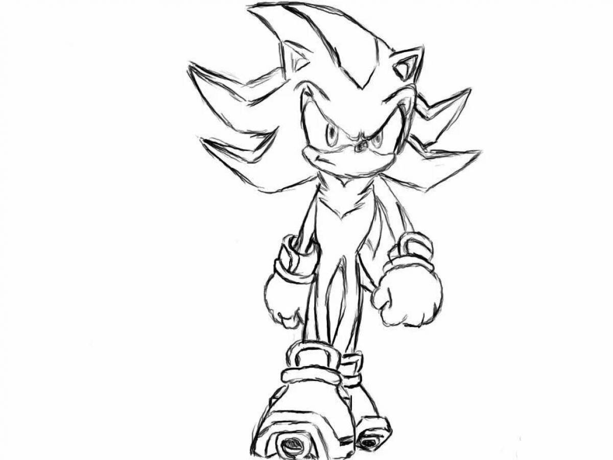 Fabulous sonic shadow coloring book