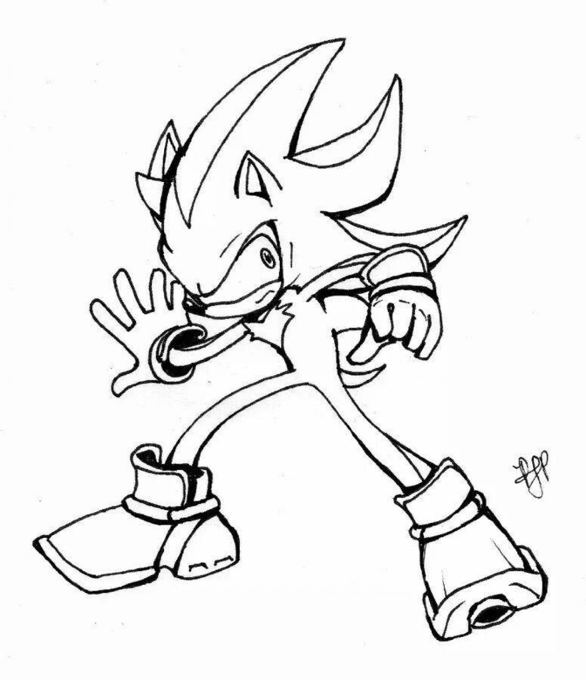 Sonic shadow live coloring page