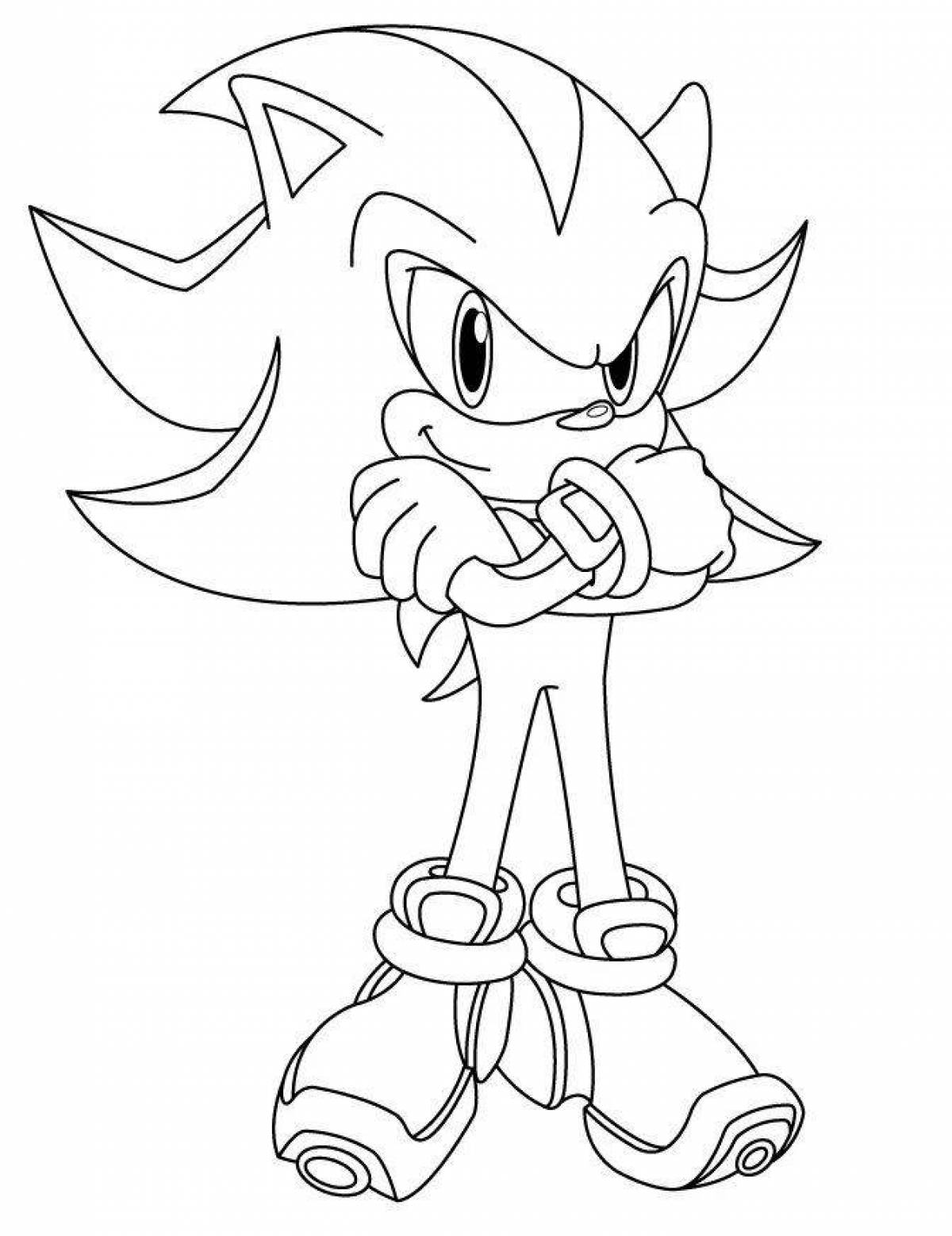 Awesome sonic shadow coloring page