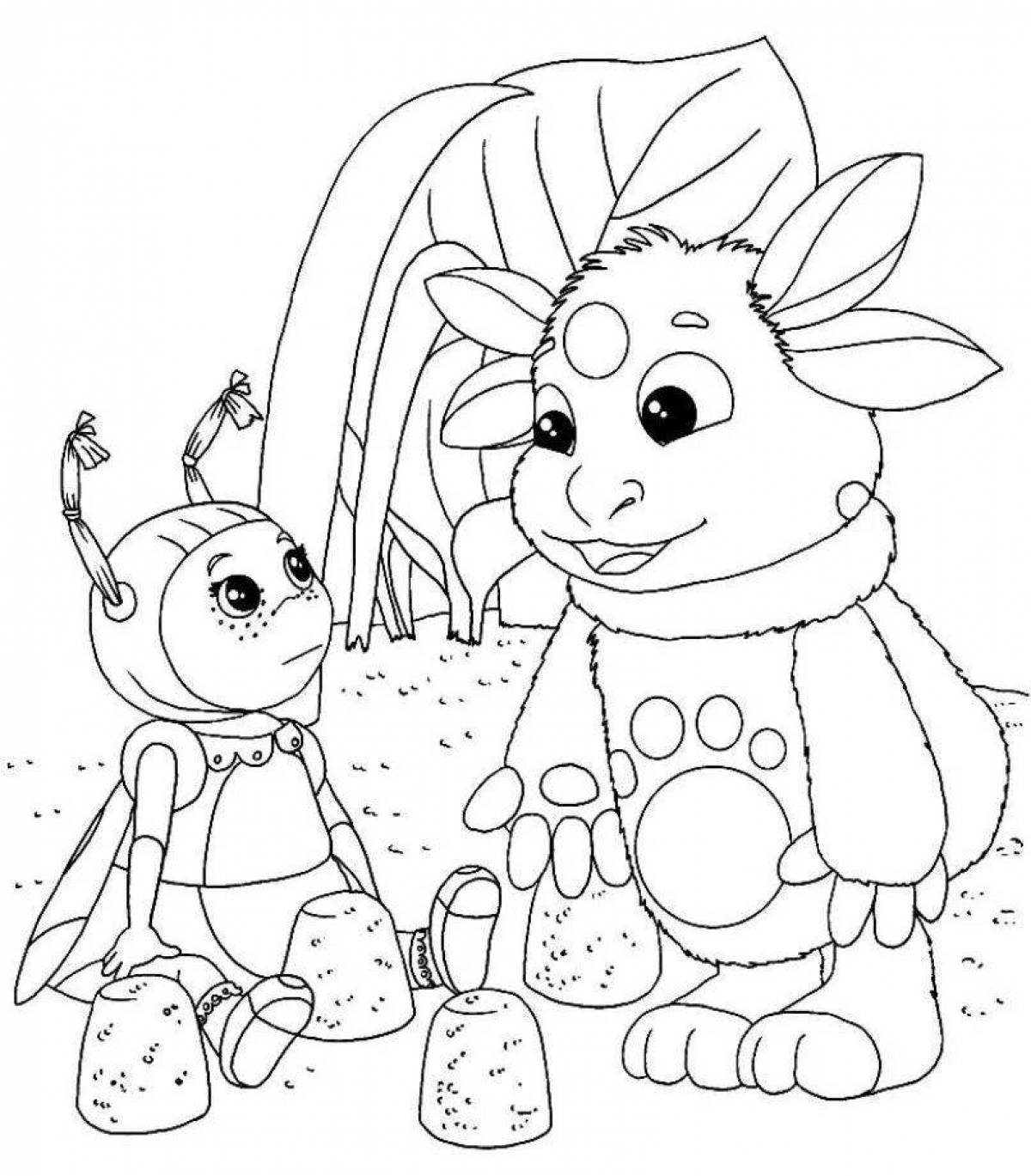 Funny Luntik coloring book