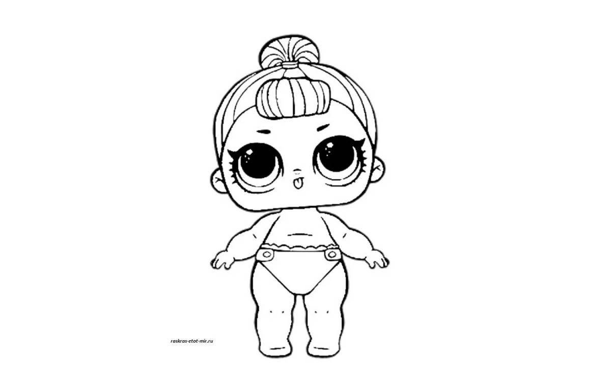 Charm doll lol little sisters coloring page