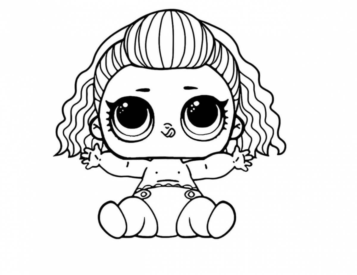 Amazing doll lol little sisters coloring page