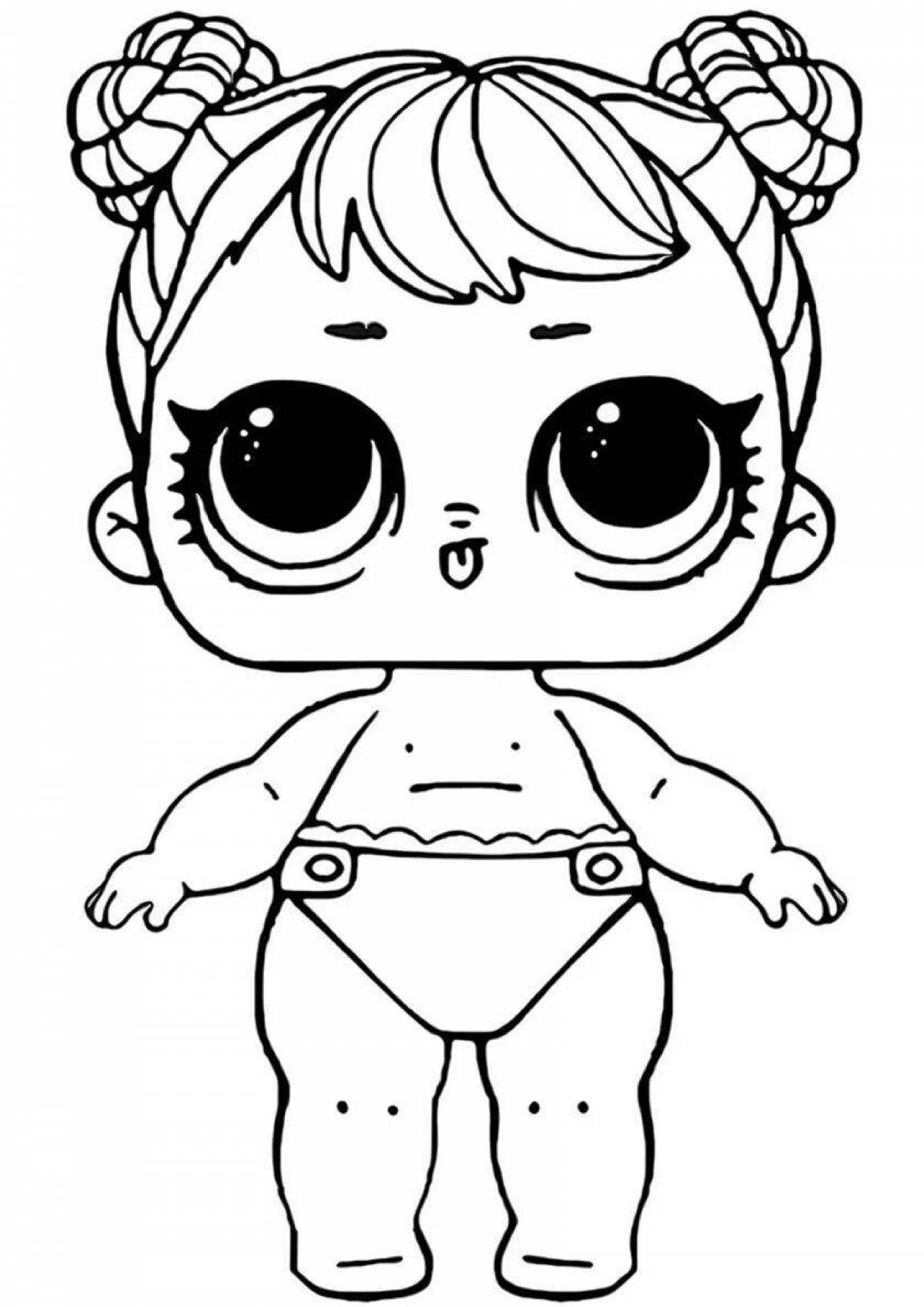 Fancy doll lol little sisters coloring page