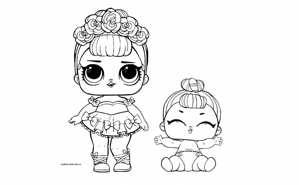 Gorgeous doll lol little sisters coloring page
