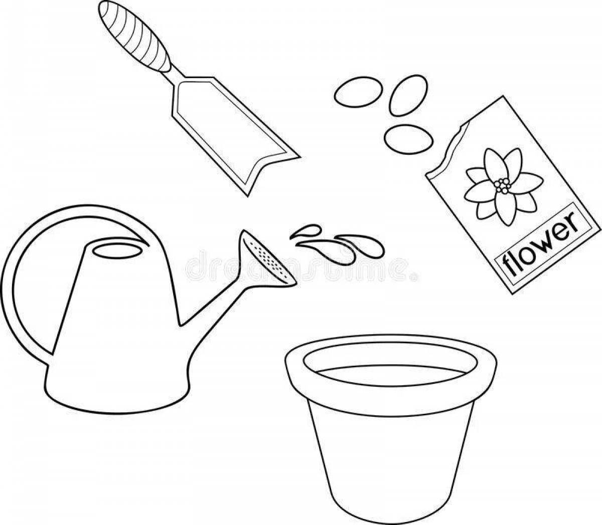 Fun coloring book for houseplant care