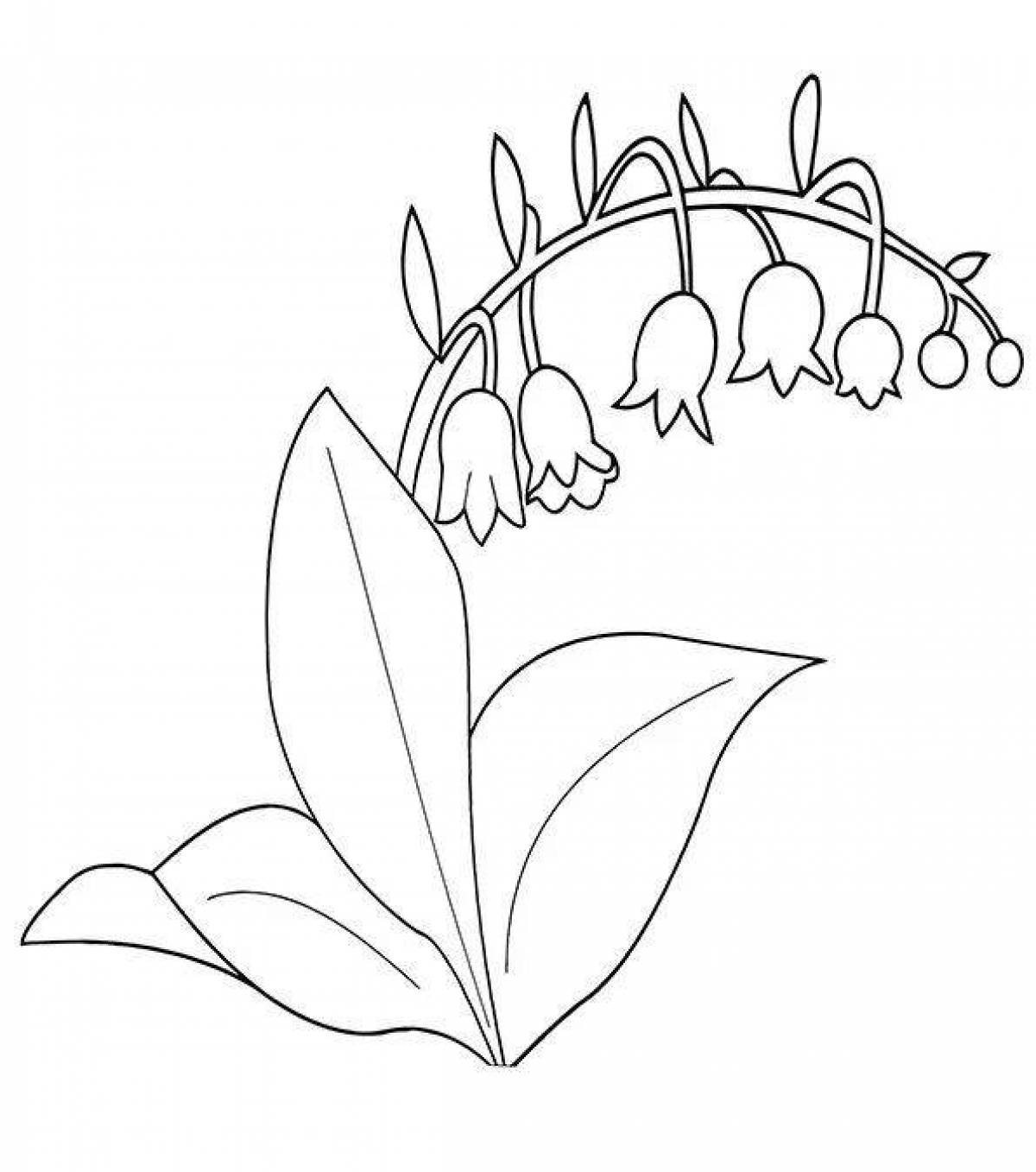 Coloring page royal plants of the red book of russia