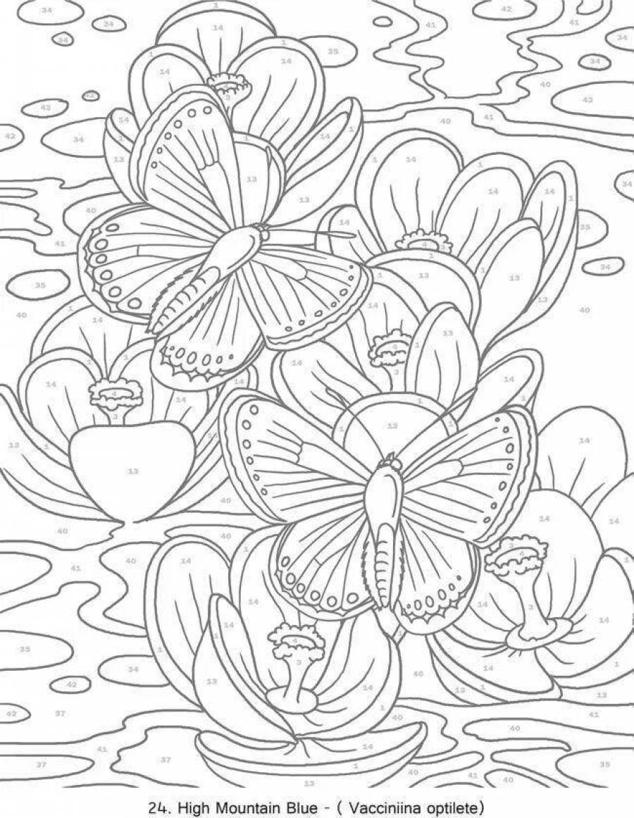 Coloring book color. Раскраска по номерам антистресс цветы. Раскраска по номерам бабочки и цветы. Раскраска по номерам бабочка. Раскраска бабочка по цветам.