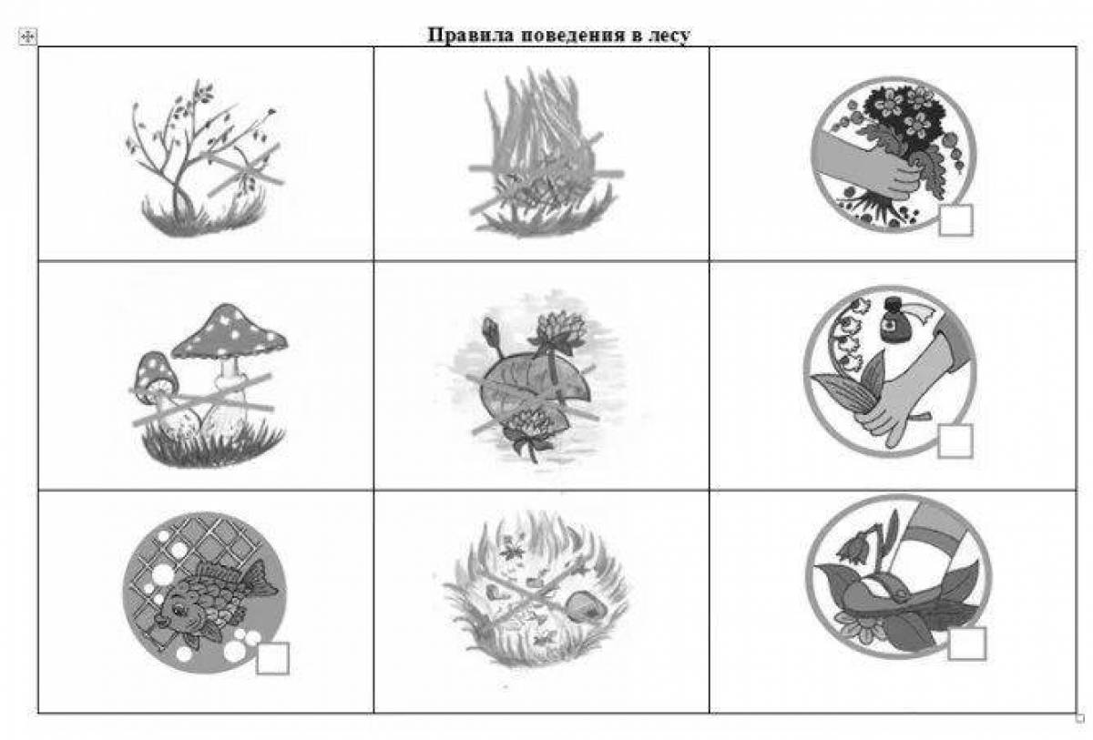 Правила охраны природы весной рисунок