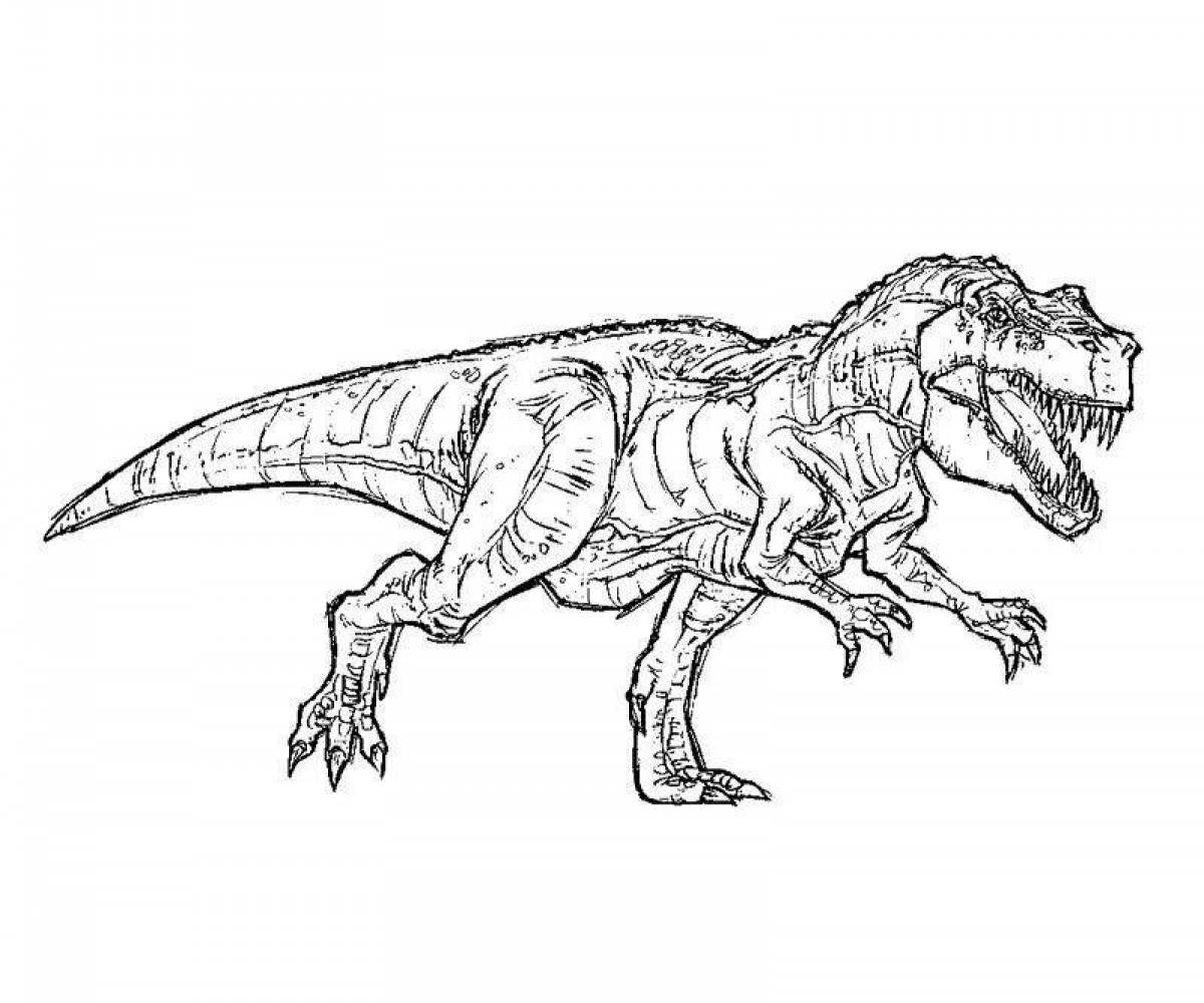 Раскраска Тираннозавр рекс мир Юрского периода