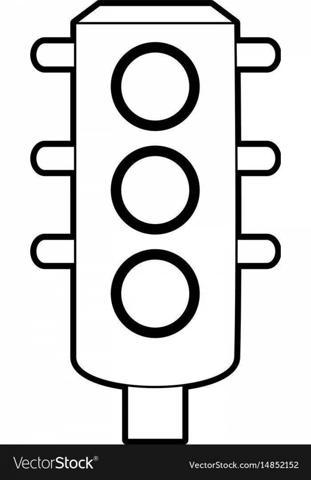 Шаблон светофора для раскрашивания
