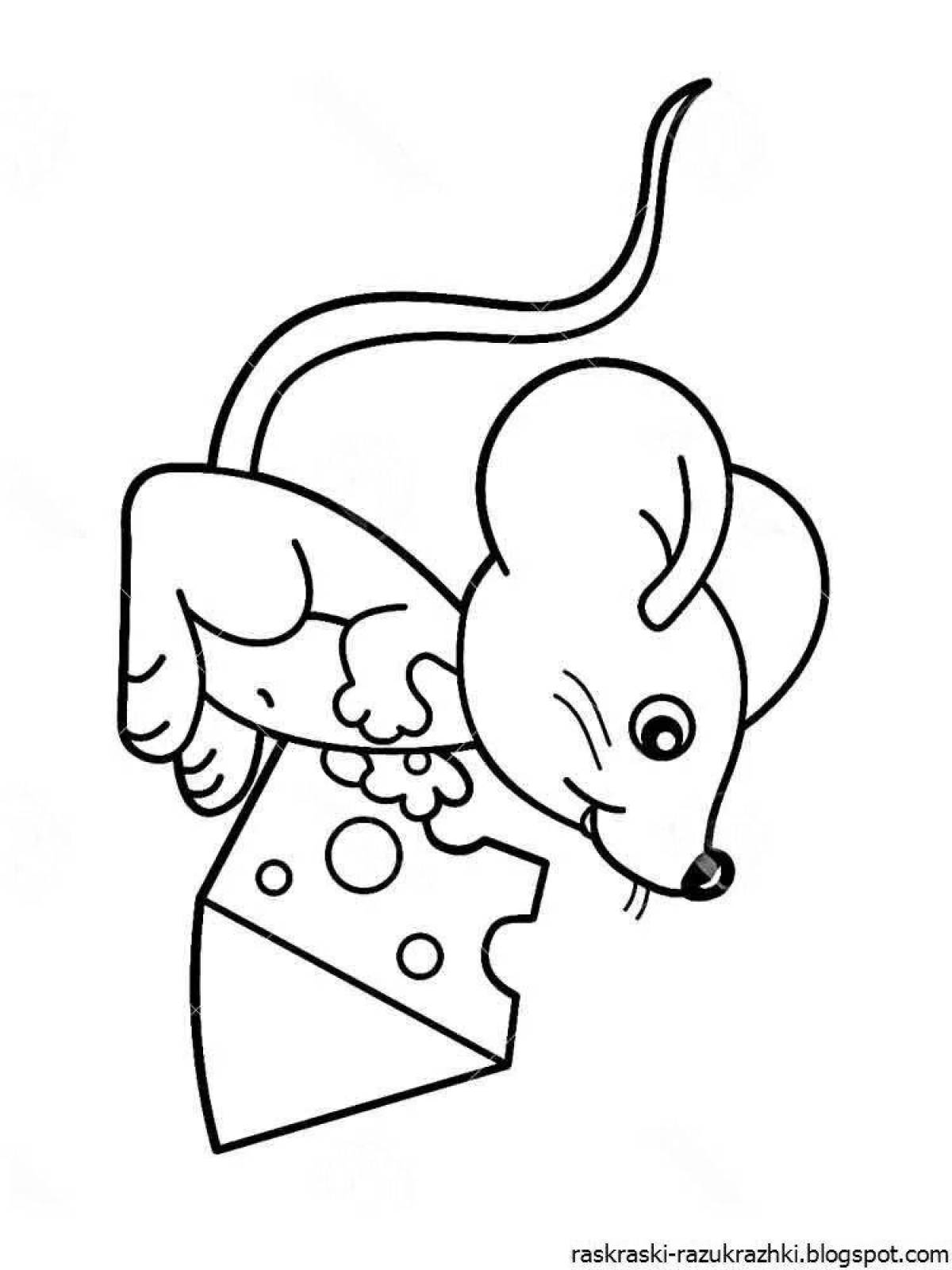 Раскраска мышонок для детей