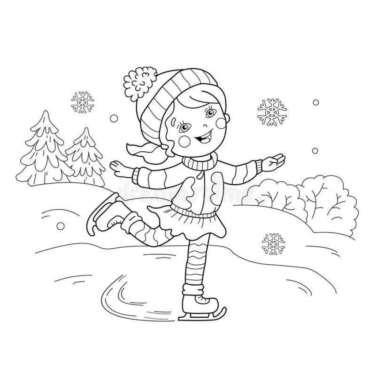 Children enjoy skating