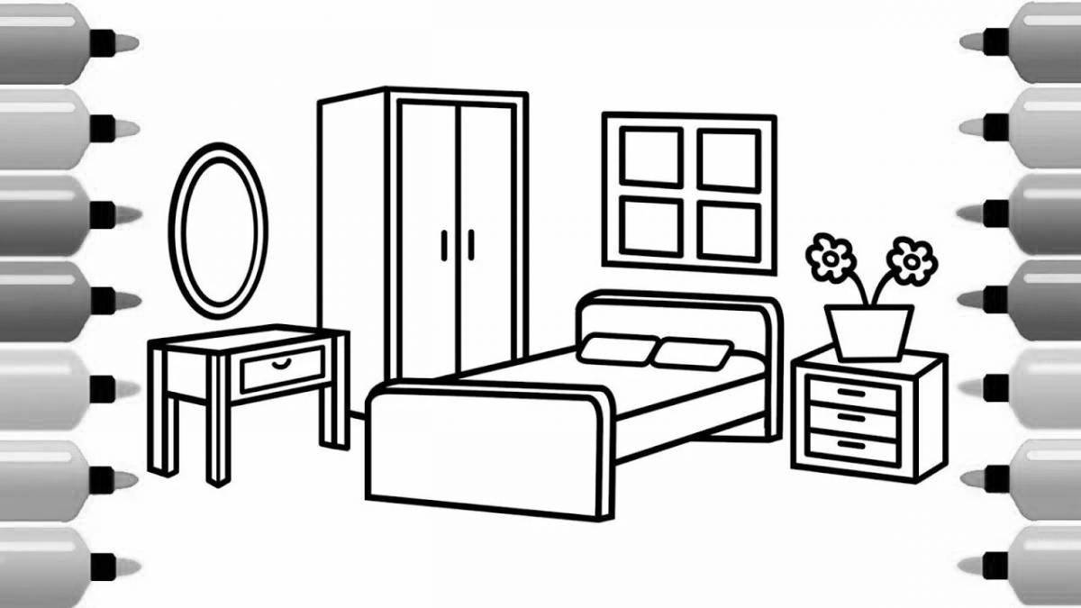 Роскошная кровать с боковой мебелью current side