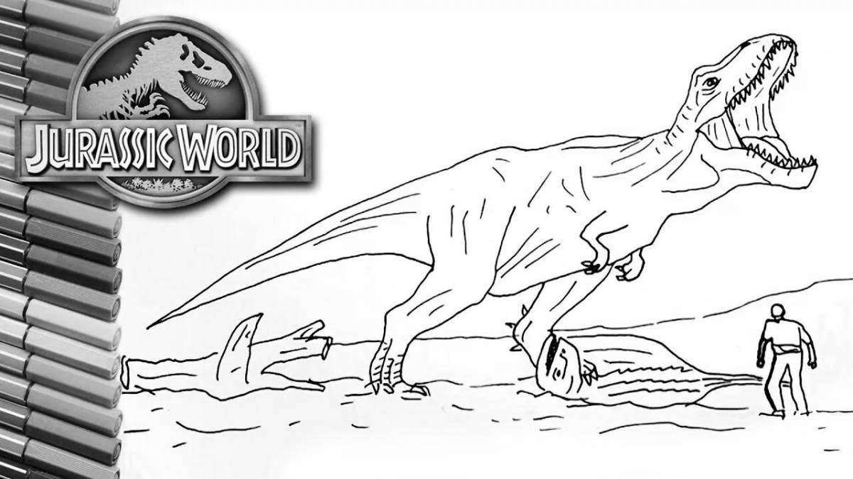 Amazing jurassic world 2 coloring page