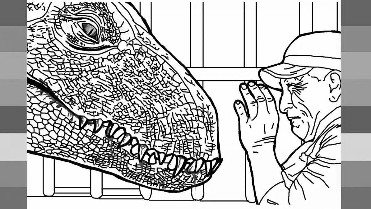 Colorful jurassic world 2 coloring book