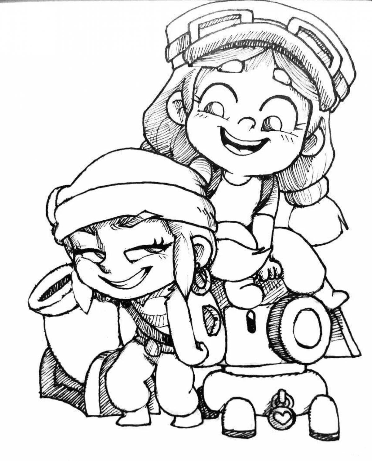 Colouring luminous collet