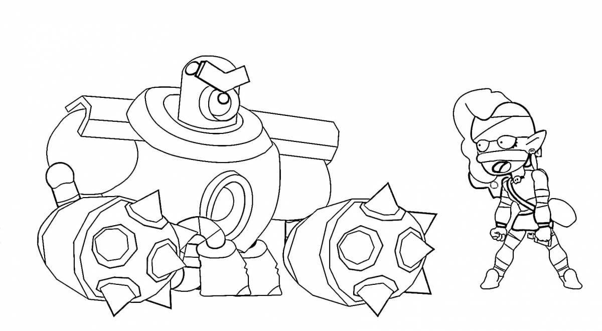 Great coloring book thunder from brawl stars